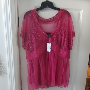 Evening beaded Lane Bryant top